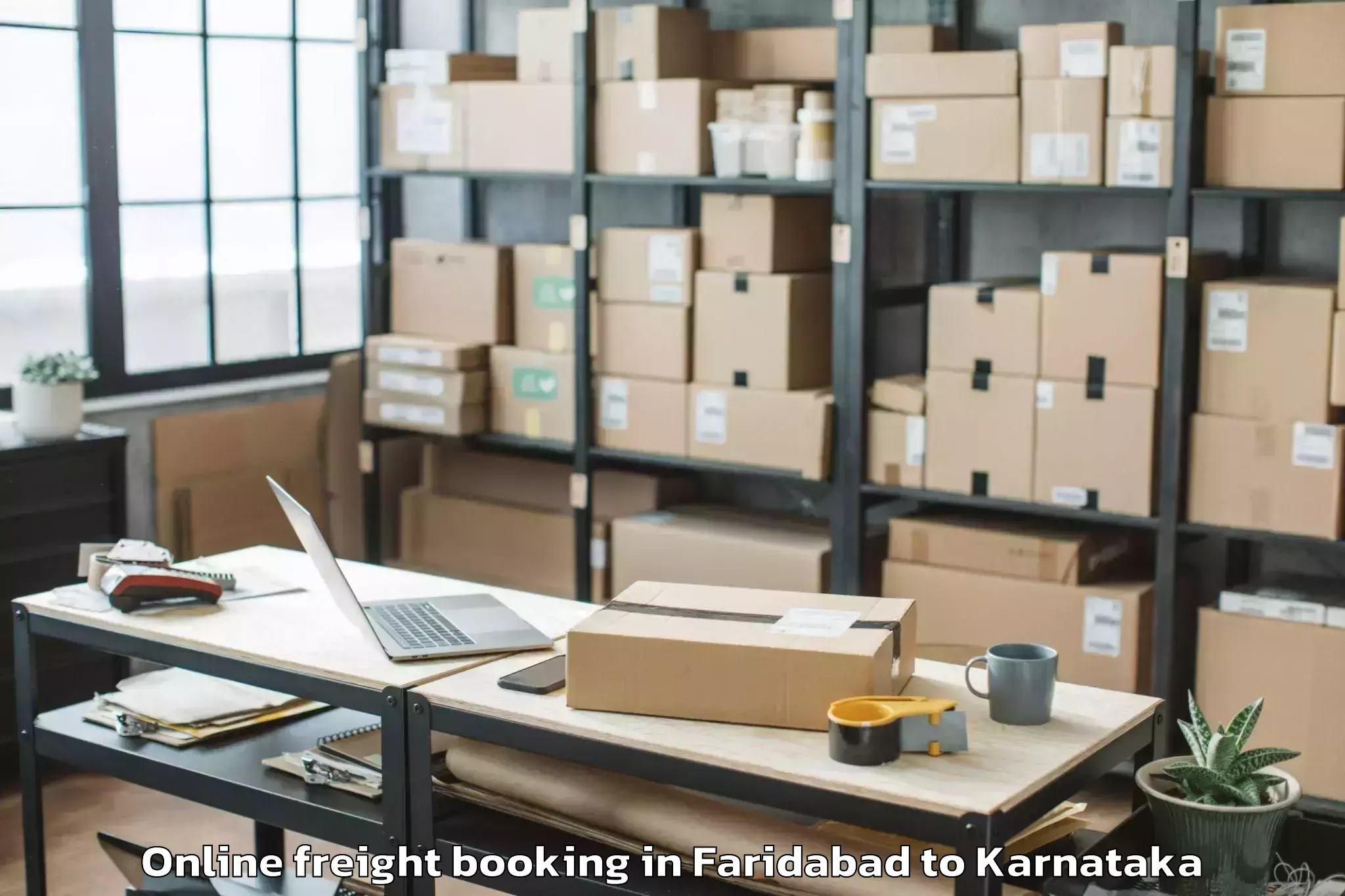 Trusted Faridabad to Narasimharajapura Online Freight Booking